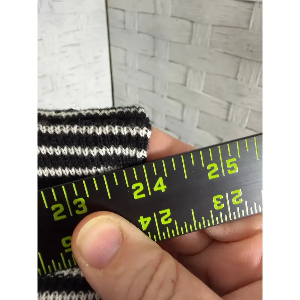 Liz Claiborne womens sweater lightweight spring black white striped Plus Sz￼￼ - Picture 8 of 9